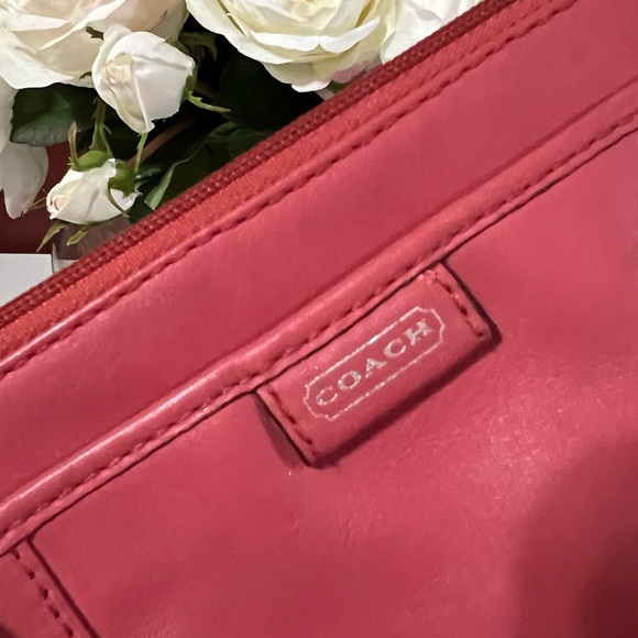 Coach Soho Geranium-Pink Leather Wristlet Wallet Mini Clutch Bag - Picture 3 of 10